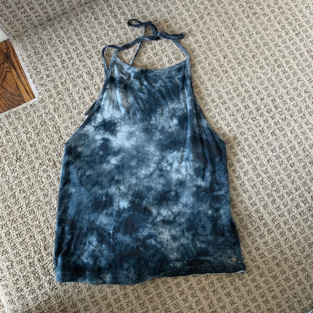 Tie-Halter Tie-Dye Tank Top